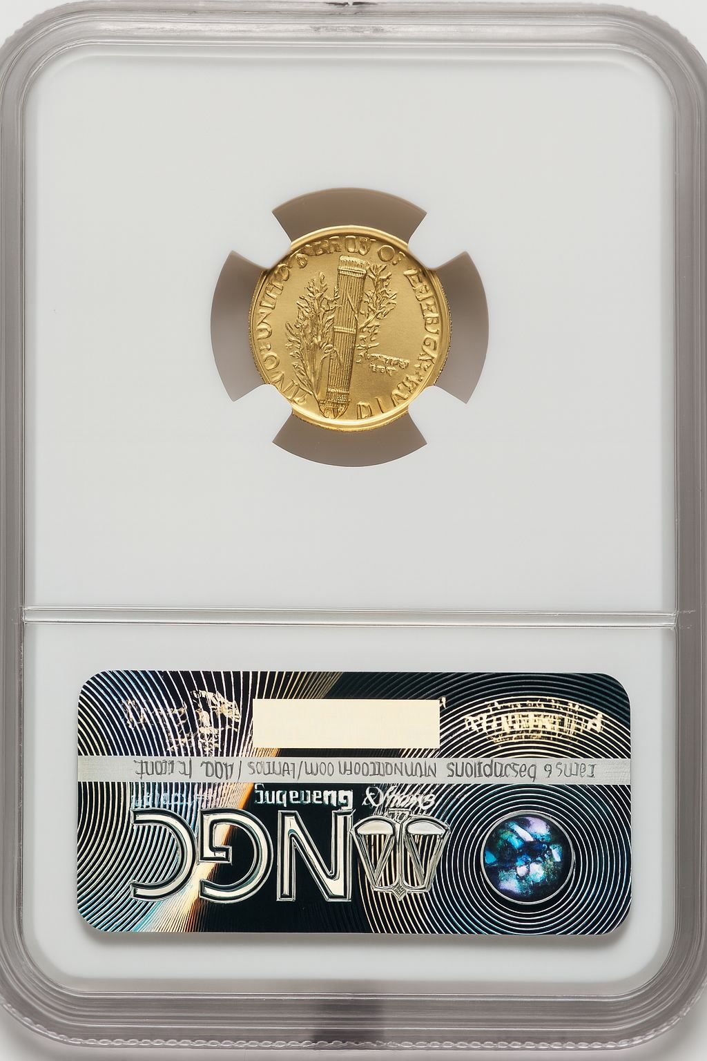 2016-W 10C Mercury Dime 100th Anniversary Gold Centennial 100th Anniversary NGC MS70 - Image 2