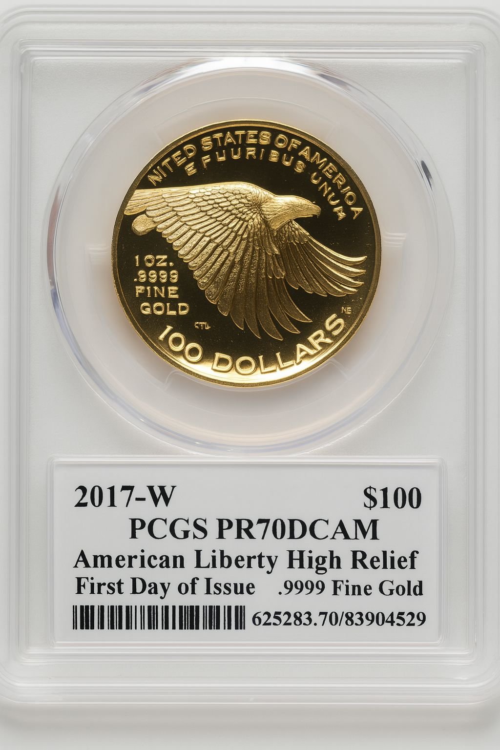 2017-W G$100 American Liberty High Relief FDI John PCGS PR70 Mercanti - Image 2