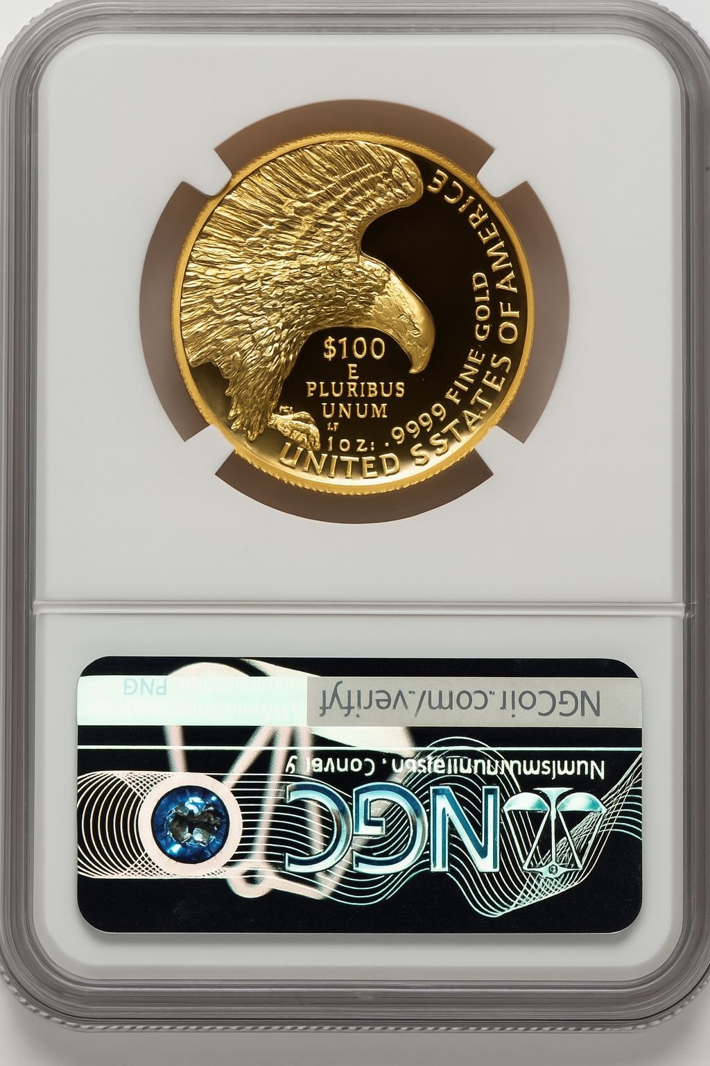 2019-W G$100 American Liberty High Relief Enhanced UC Brown Label NGC MS70 - Image 2