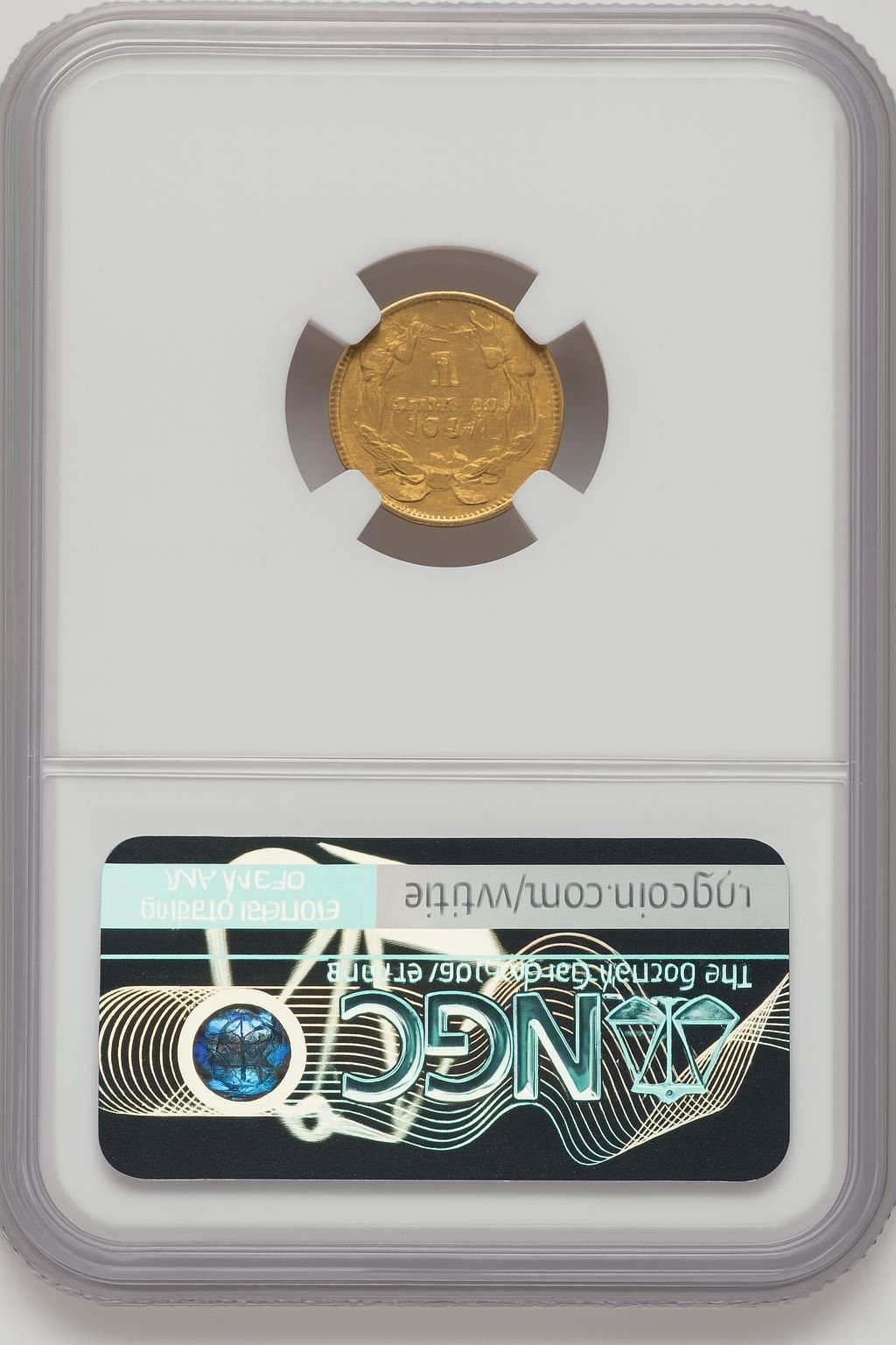 1854 Type Two Gold Dollar NGC MS62 - Image 2