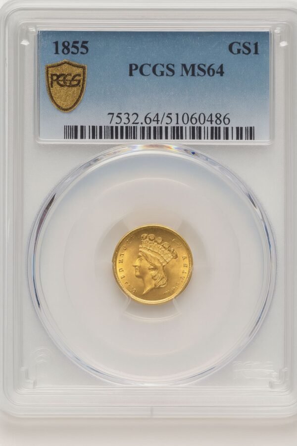 1855 G$1 Type Two Gold Dollar PCGS MS64 (776139003)