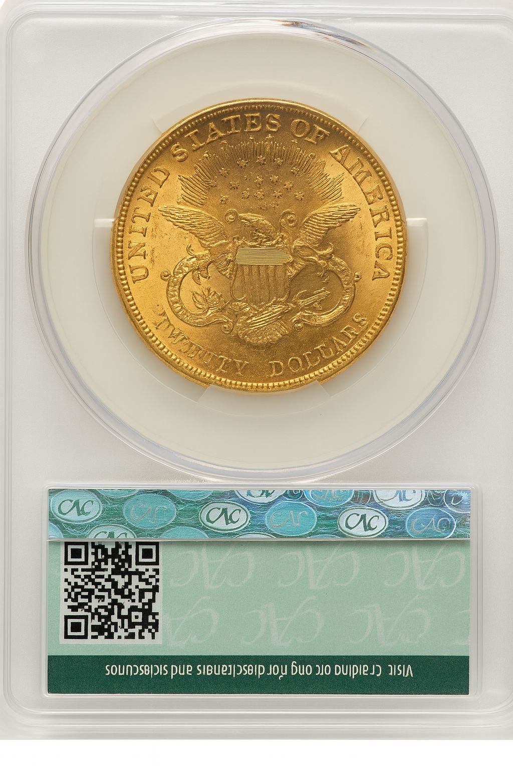 1877 $20 Liberty Double Eagle CACG MS62 - Image 2