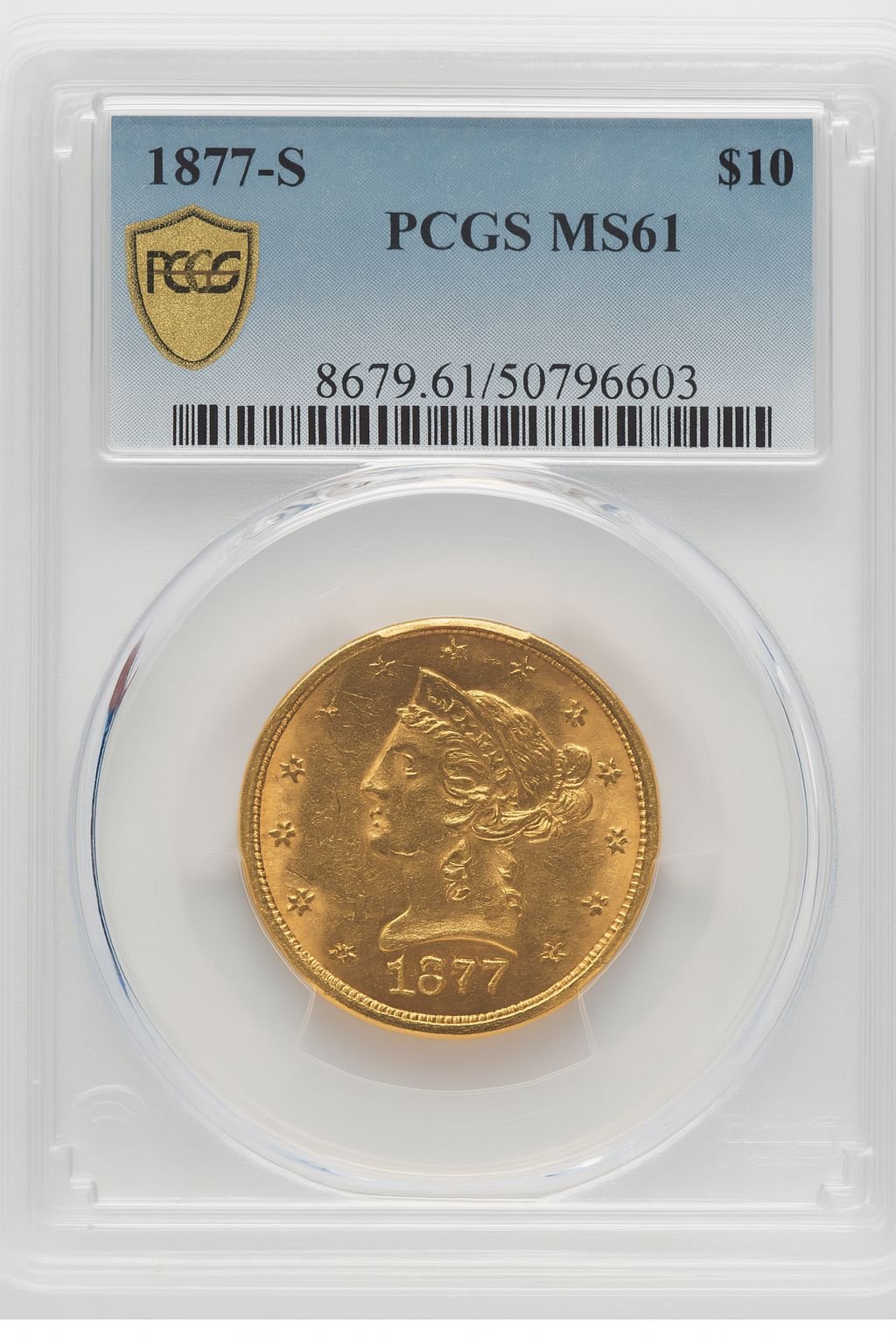 1877-S $10 Liberty Eagle PCGS MS61
