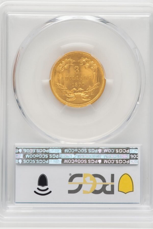 1878 $3 Three Dollar Gold Pieces PCGS MS65 (774458001) - Image 2