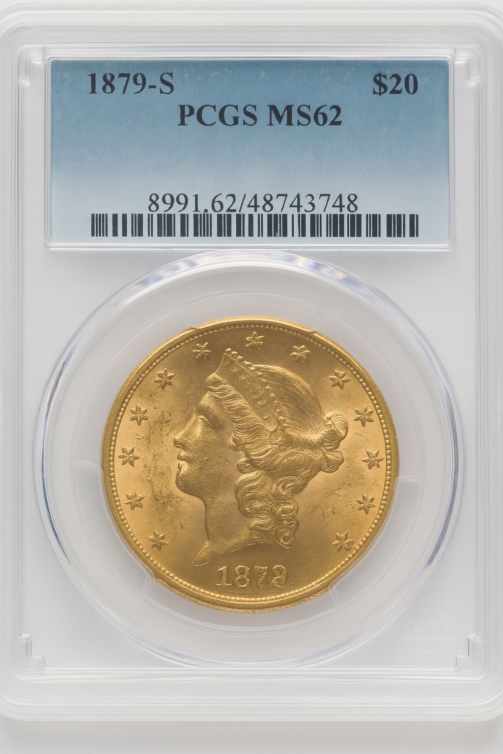 1879-S $20 Liberty Double Eagle PCGS MS62 (519844007)