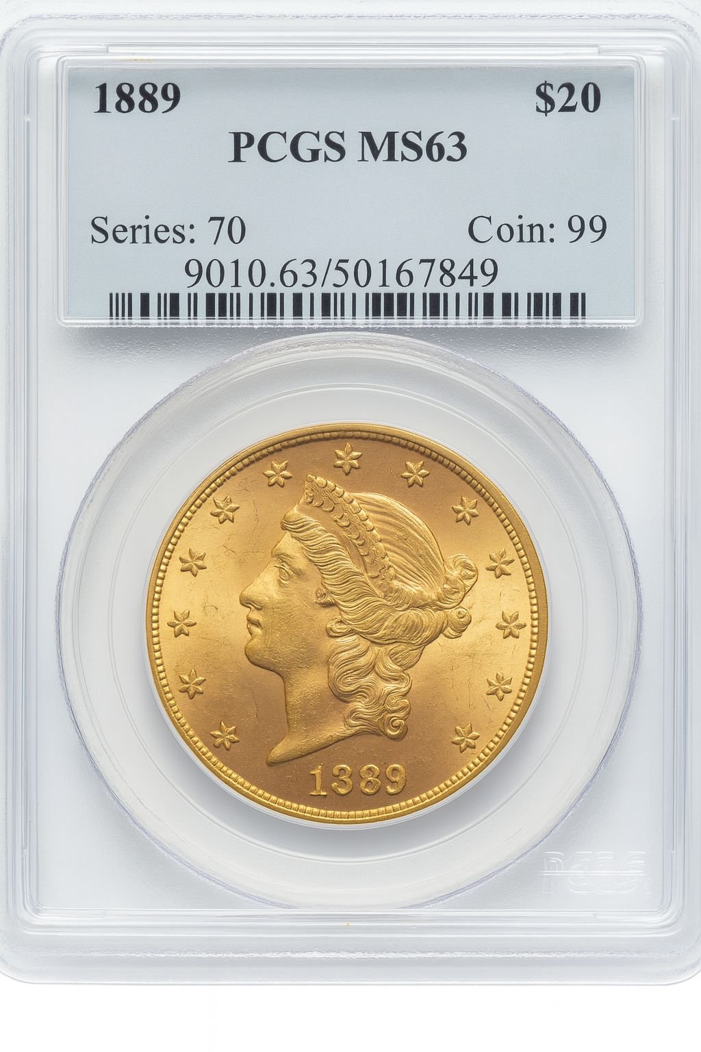 1889 $20 Liberty Double Eagle PCGS MS63 (776141038)