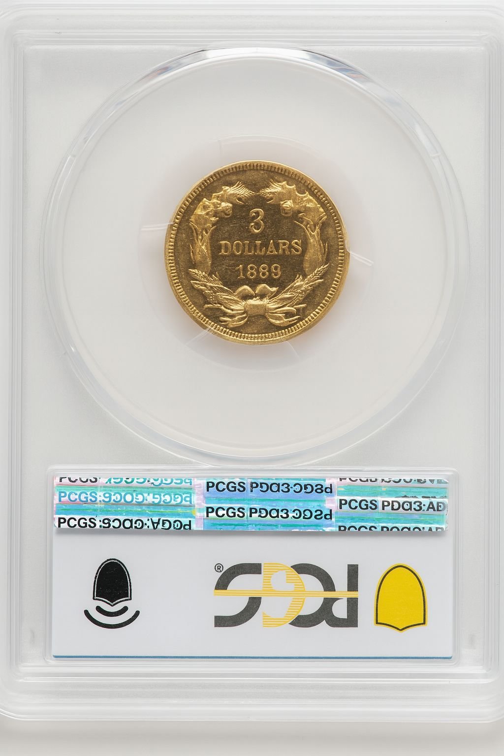 1889 $3 Three Dollar Gold Pieces PCGS MS62 (777425052) - Image 2