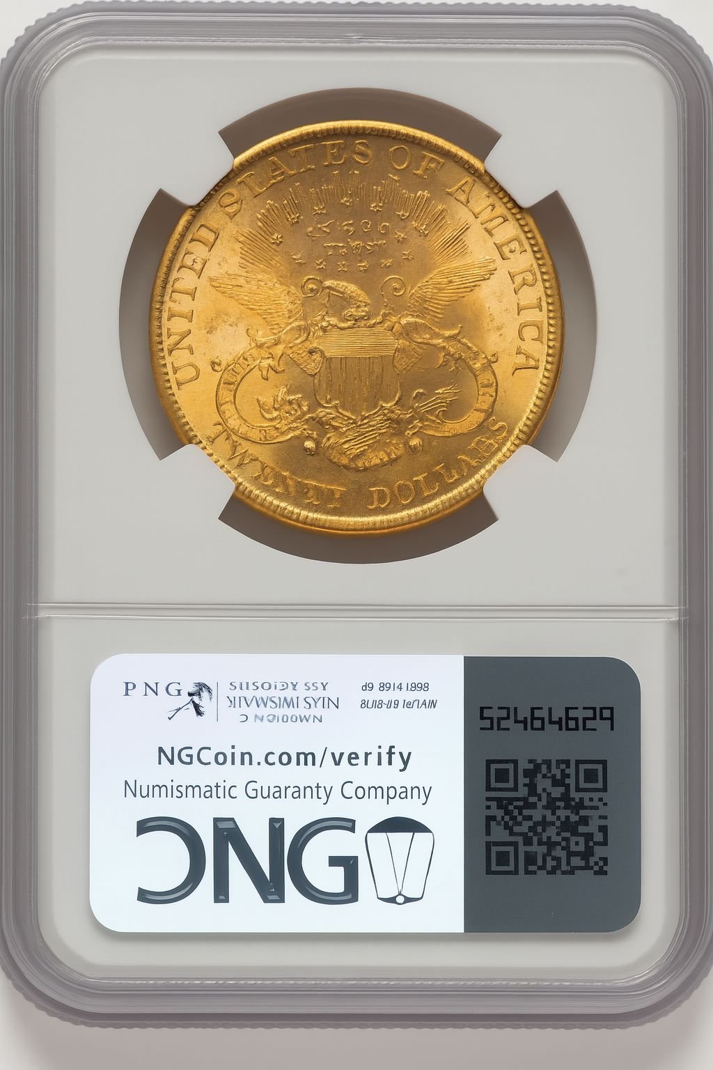 1896 $20 Liberty Double Eagle NGC MS65 - Image 2