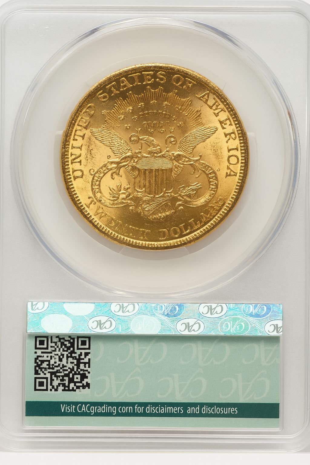 1896 $20 Repunched Date FS-301 Liberty Double Eagle CACG MS62 (507267068) - Image 2