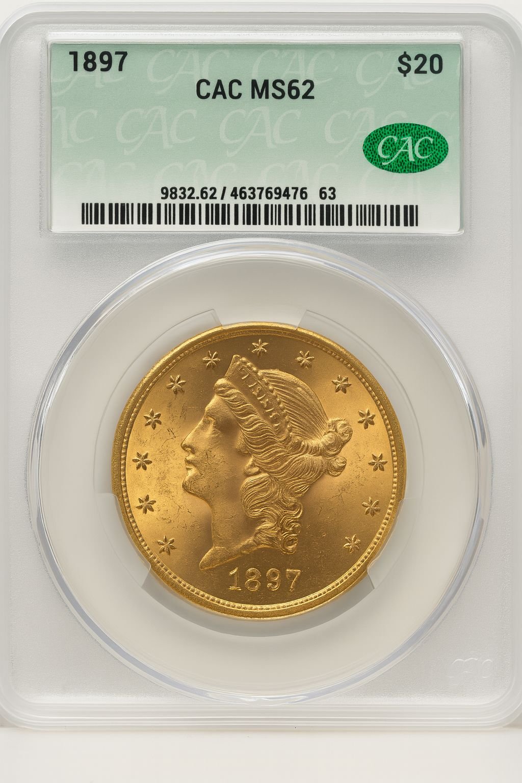 1897 $20 Liberty Double Eagle CACG MS62 (177195029)