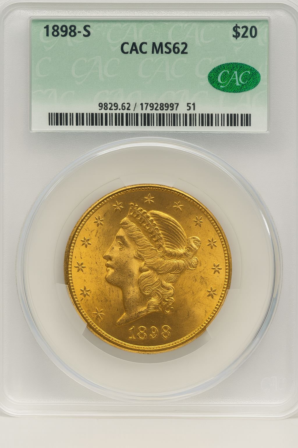 1897 $20 Liberty Double Eagle CACG MS62 (572268276)
