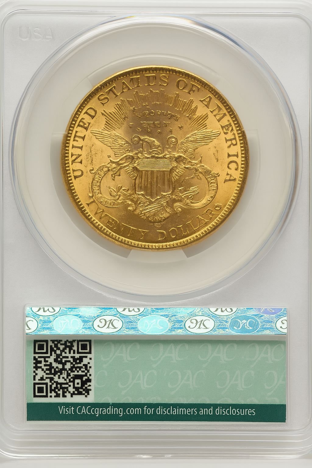 1899-S $20 Liberty Double Eagle CACG MS63 - Image 2