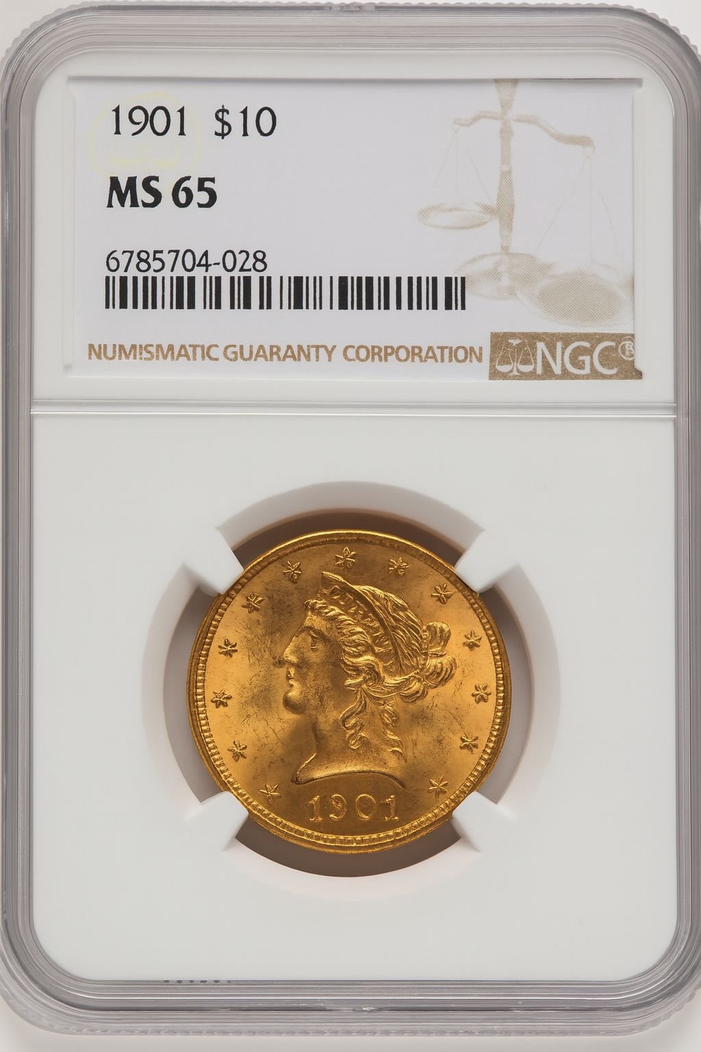 1901 $10 Liberty Eagle NGC MS65 (776139028)
