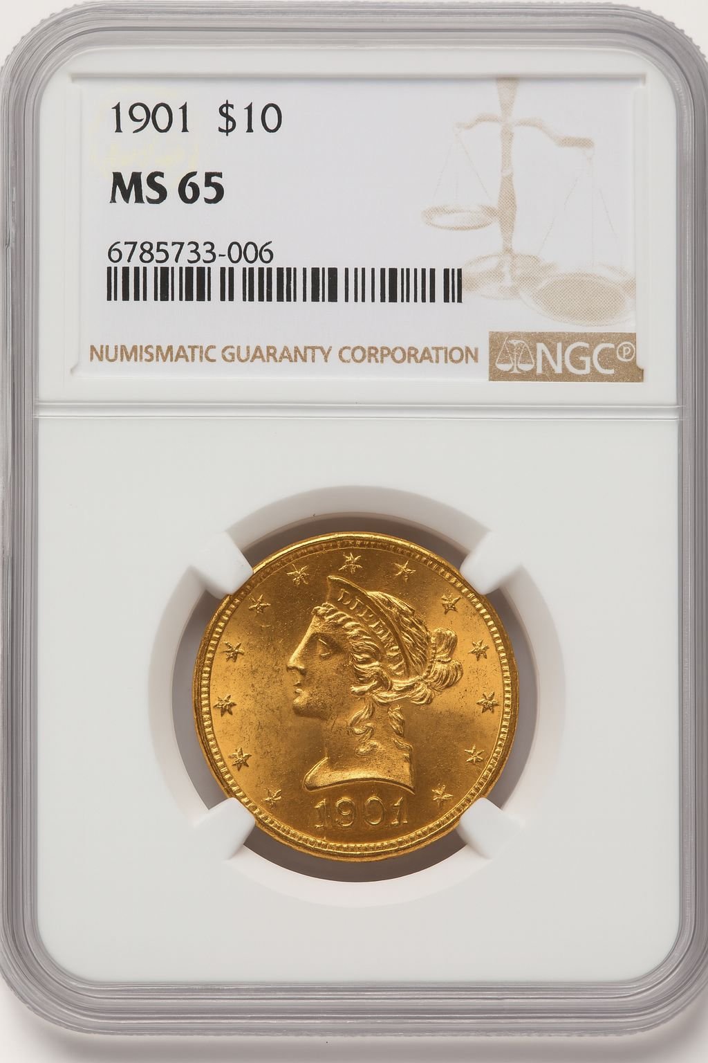 1901 $10 Liberty Eagle NGC MS65 (776139029)