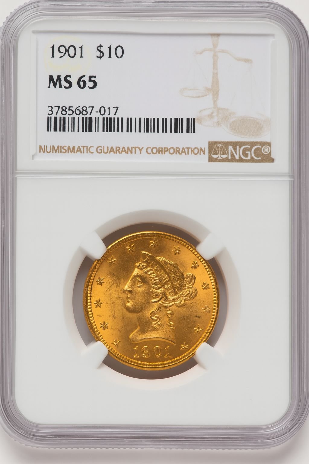 1901 $10 Liberty Eagle NGC MS65 (776139030)