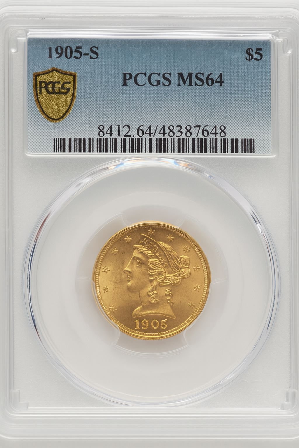 1905-S $5 Liberty Half Eagle PCGS MS64
