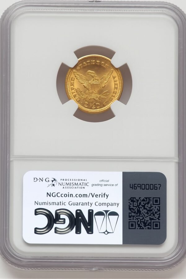 1906 $2.50 Liberty Quarter Eagle NGC MS67 (520973010) - Image 2