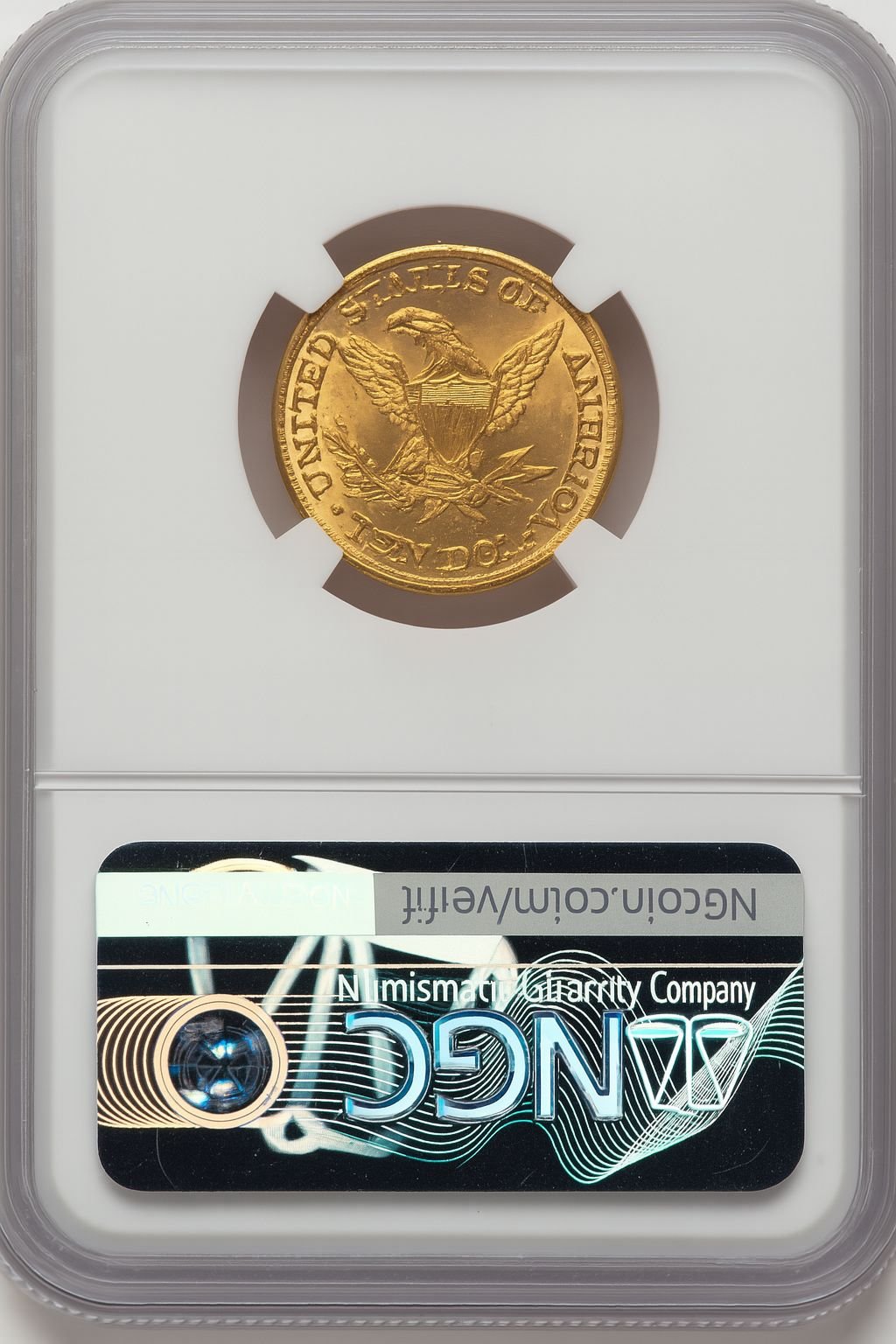 1908 $5 Liberty Green Label Liberty Half Eagle NGC MS67 - Image 2