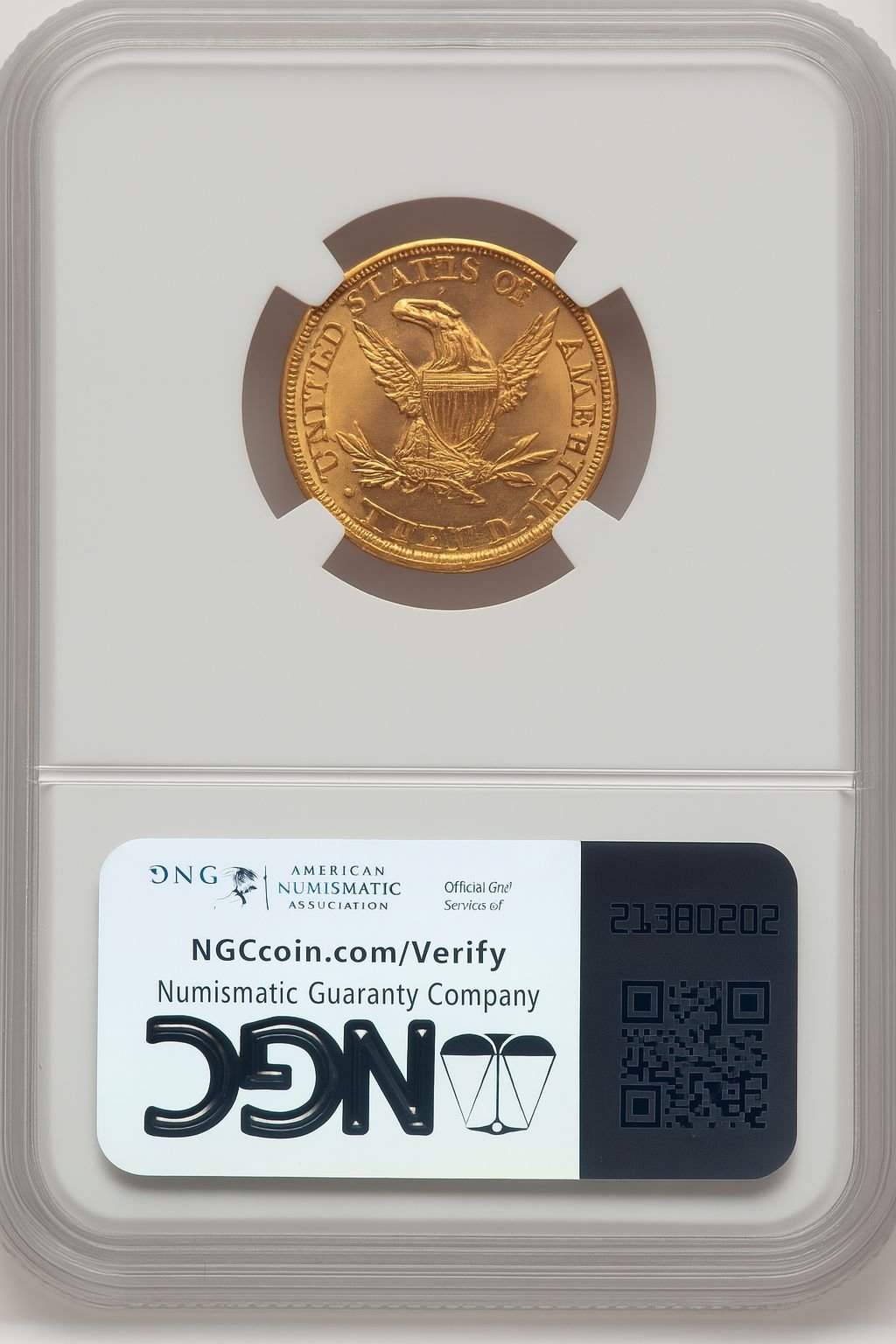 1908 $5 Liberty Liberty Half Eagle NGC MS66 (776203005) - Image 2