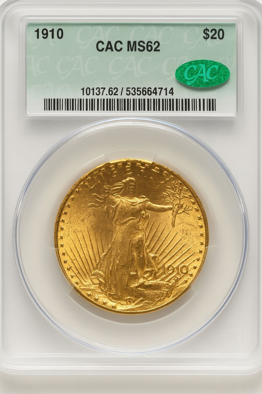 1910 $20 Saint-Gaudens Double Eagle CACG MS62 (177158072)