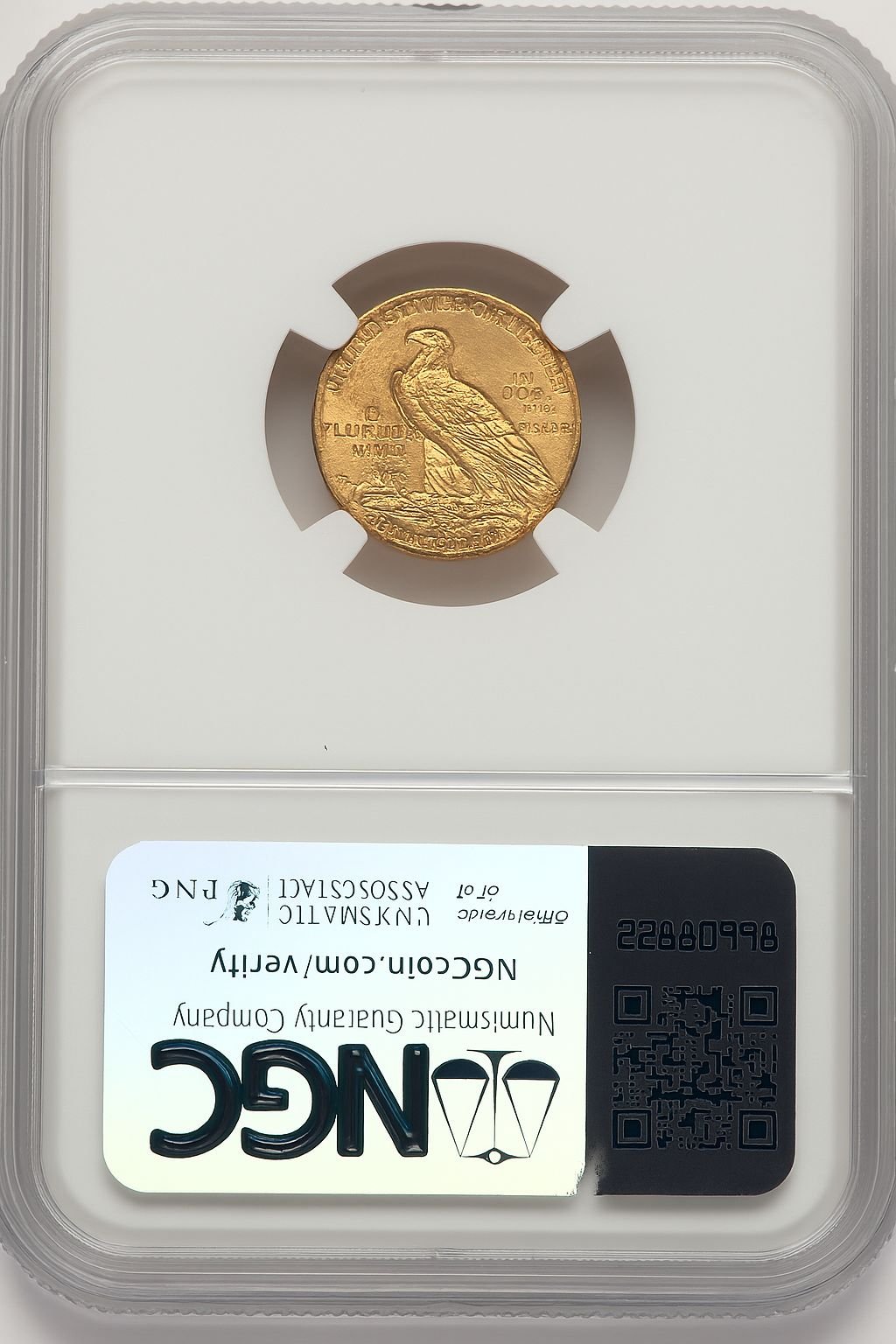 1910 $2.50 Indian Quarter Eagle NGC MS64 (520223018) - Image 2
