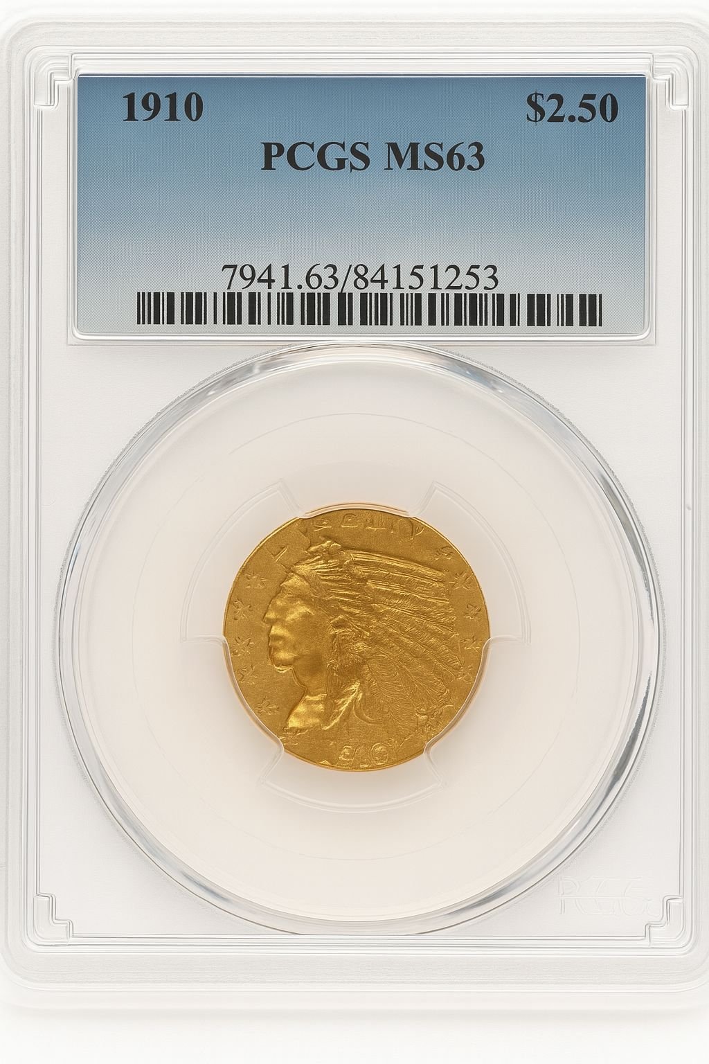 1910 $2.50 Indian Quarter Eagle PCGS MS63 (777472028)