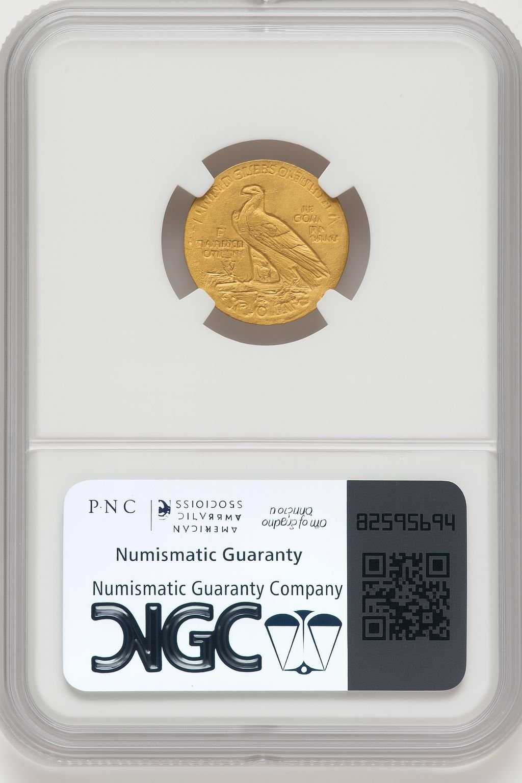 1911 $2.50 Brown Label Indian Quarter Eagle NGC MS62 - Image 2