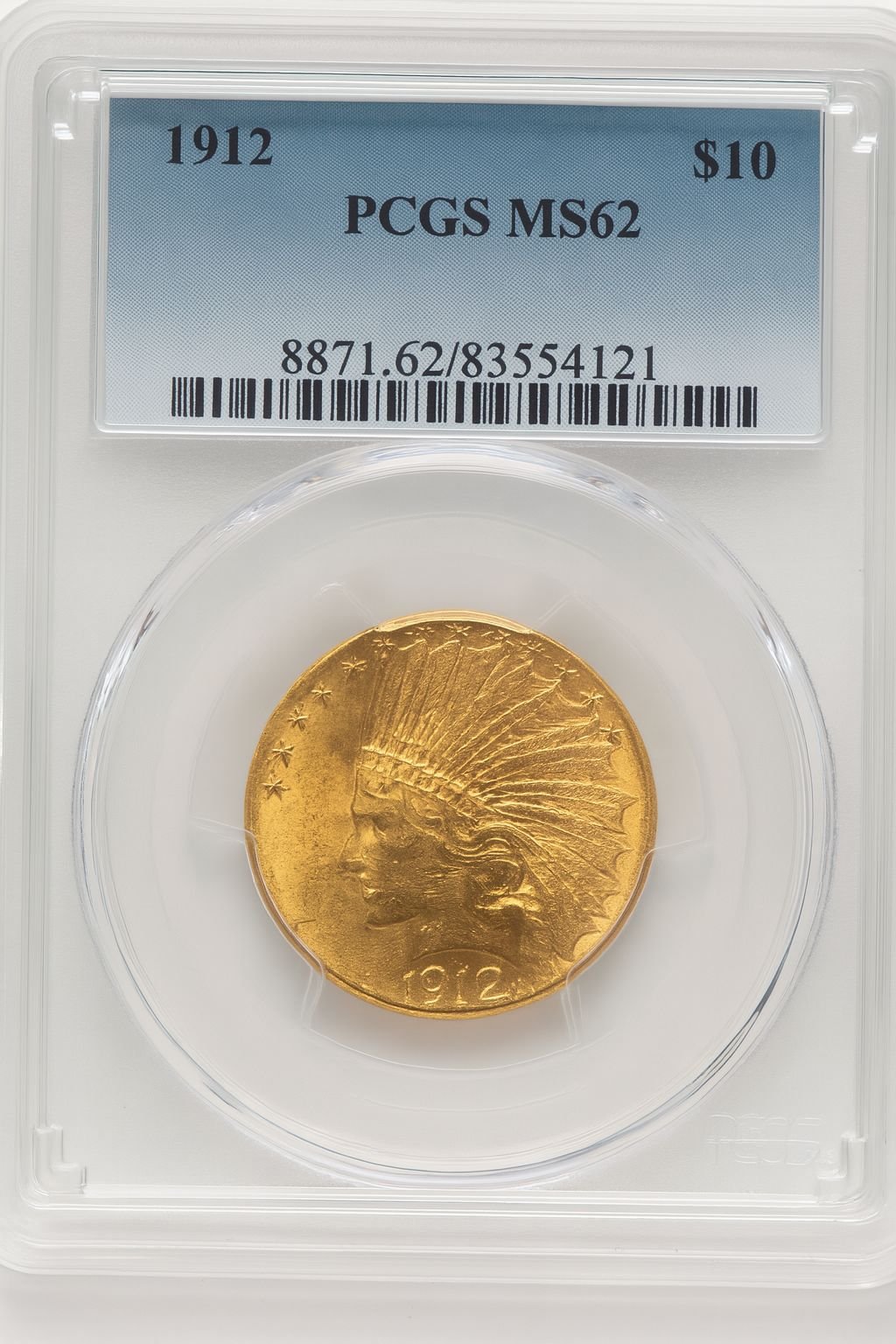 1912 $10 Indian Eagle PCGS MS62 (777525131)