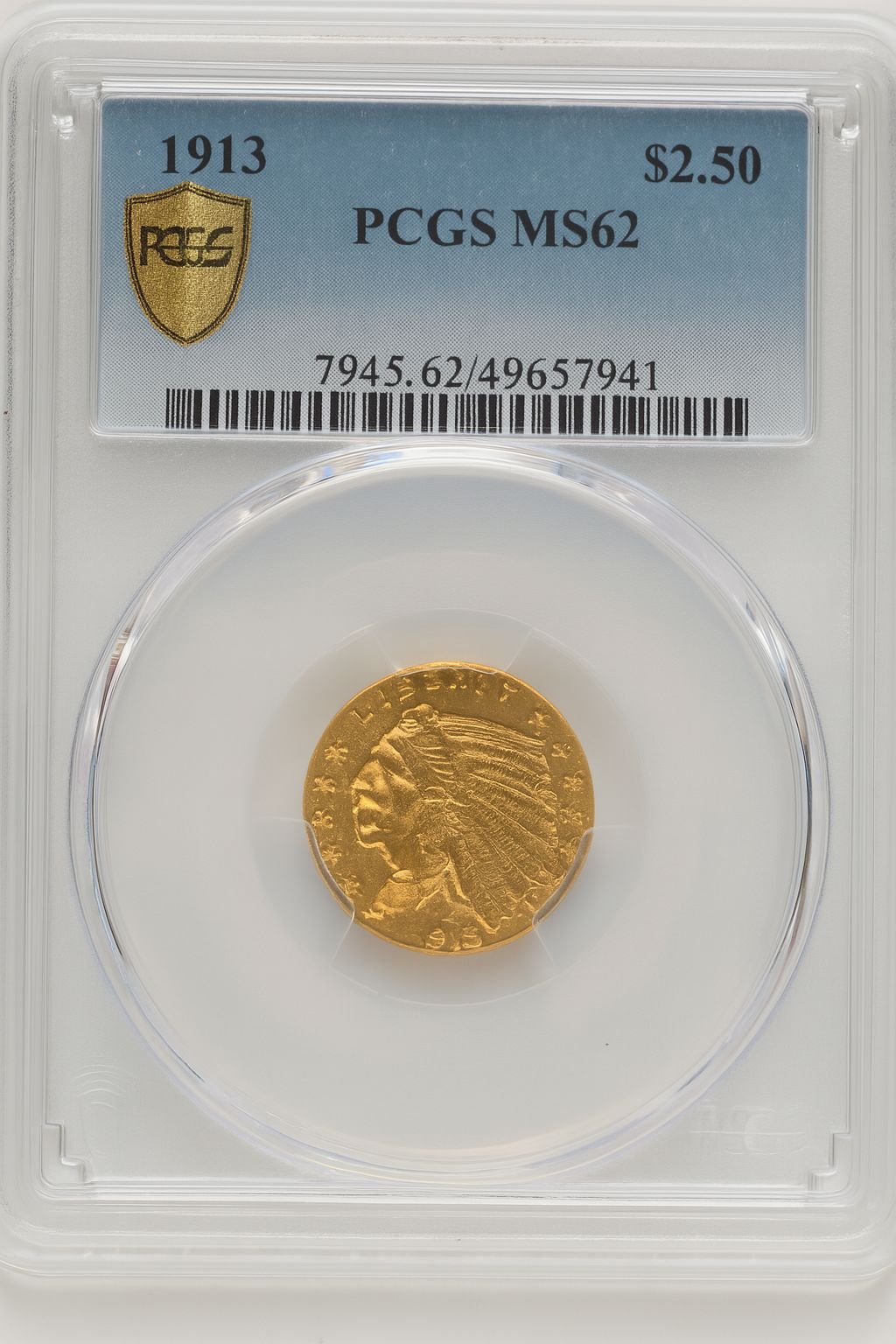 1913 $2.50 Indian Quarter Eagle PCGS MS62 (778449008)