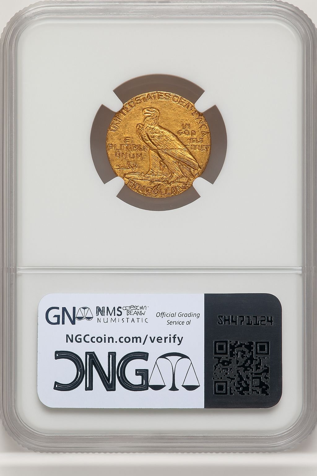 1914-D $2.50 Indian Quarter Eagle NGC MS63 (774824001) - Image 2