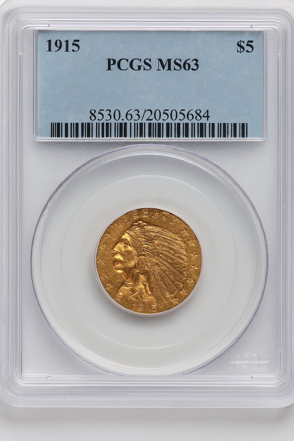 1915 $5 Indian Half Eagle PCGS MS63 (778449024)