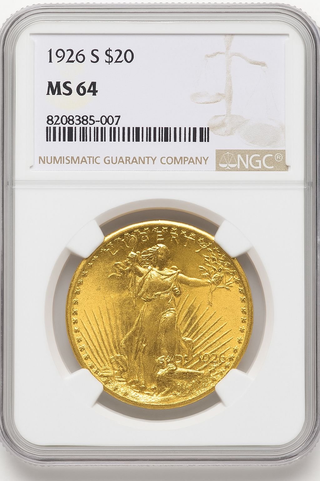 1926-S $20 Saint-Gaudens Double Eagle NGC MS64 (769563063)
