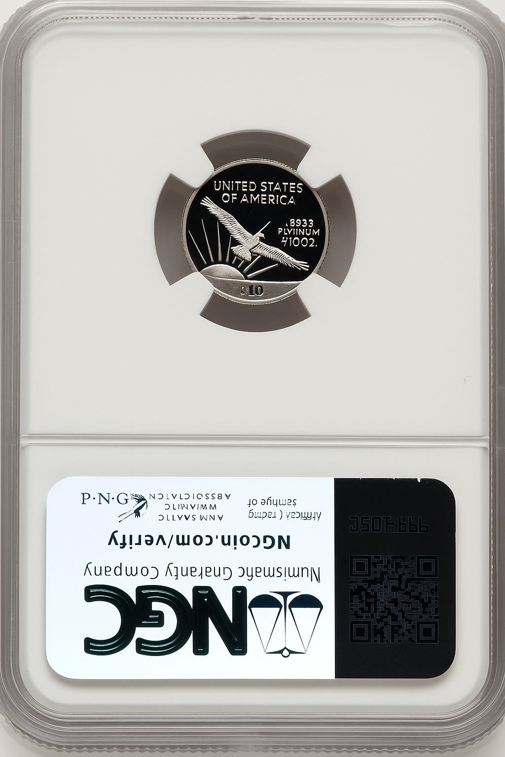 1997-W $10 Tenth-Ounce Platinum Brown Label NGC PF70 (768384087) - Image 2