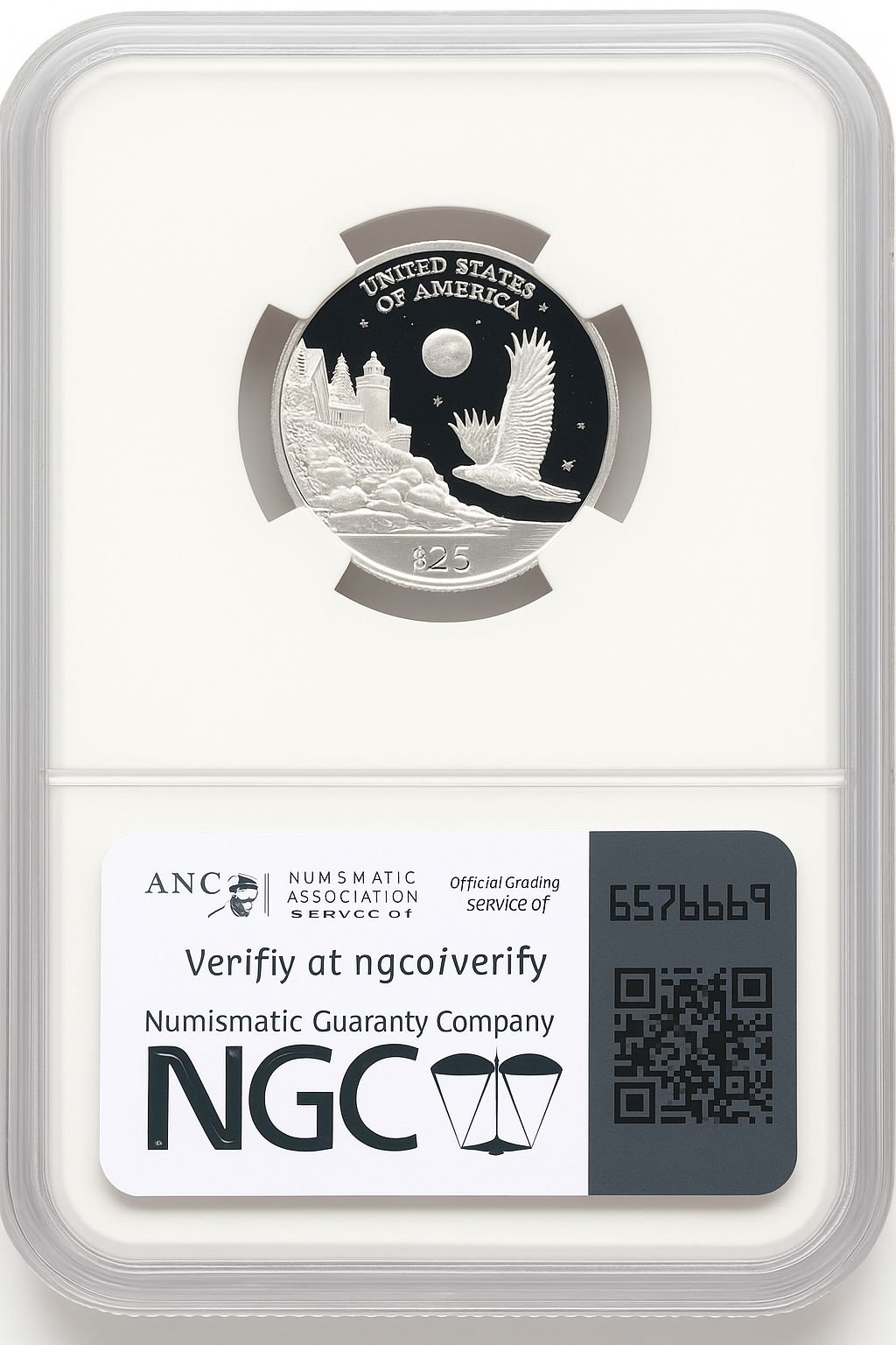 1998-W $25 Quarter-Ounce Platinum Eagle Statue of Liberty Brown Label NGC PF70 (767855080) - Image 2