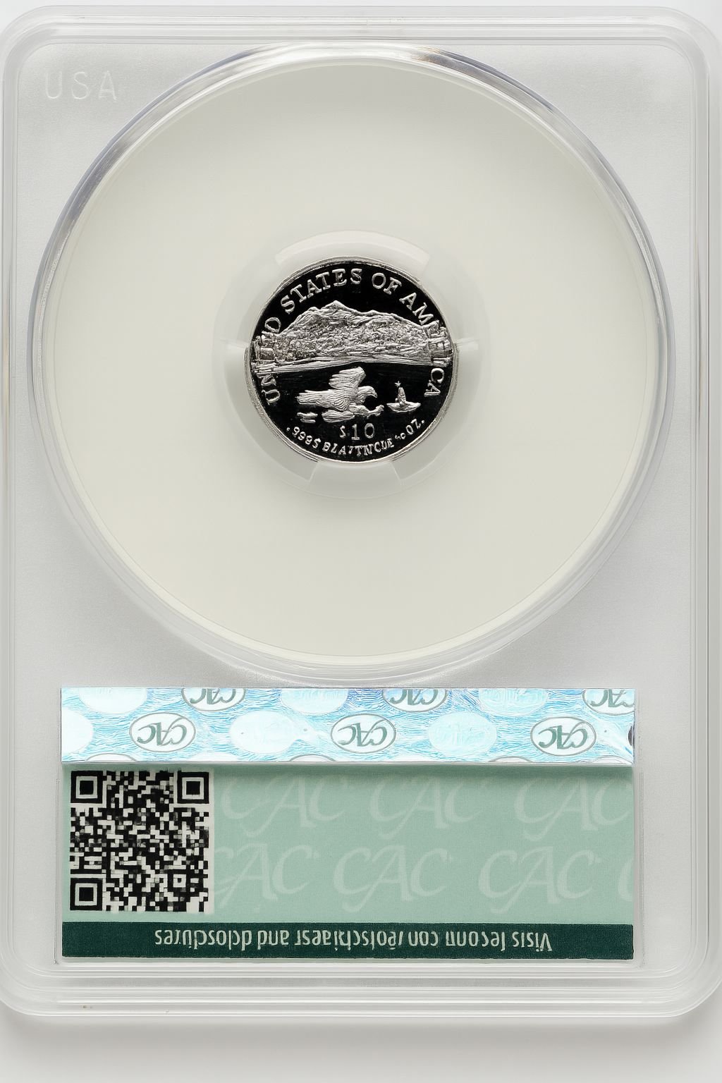 2002-W $10 Tenth-Ounce Platinum Eagle Brown Label CACG PR70 - Image 2