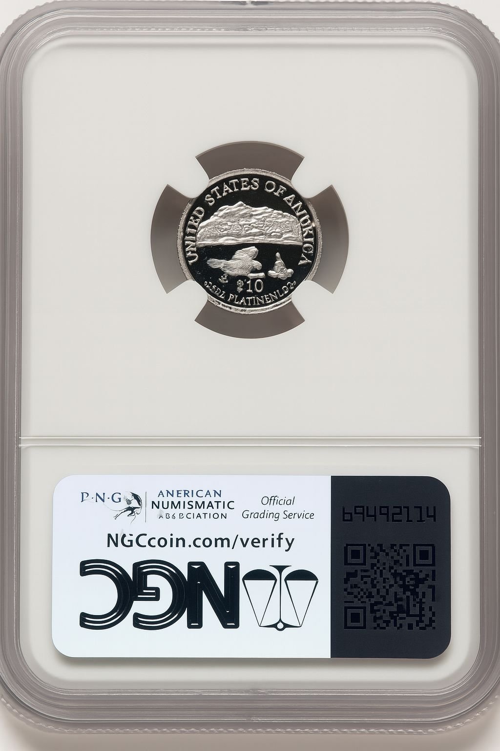 2002-W $10 Tenth-Ounce Platinum Eagle Brown Label NGC PF70 (769030010) - Image 2