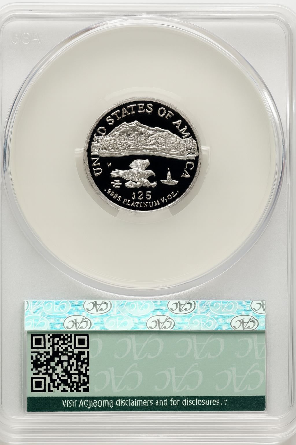 2002-W $25 Quarter-Ounce Platinum Eagle Statue of Liberty Brown Label CACG PR70 - Image 2