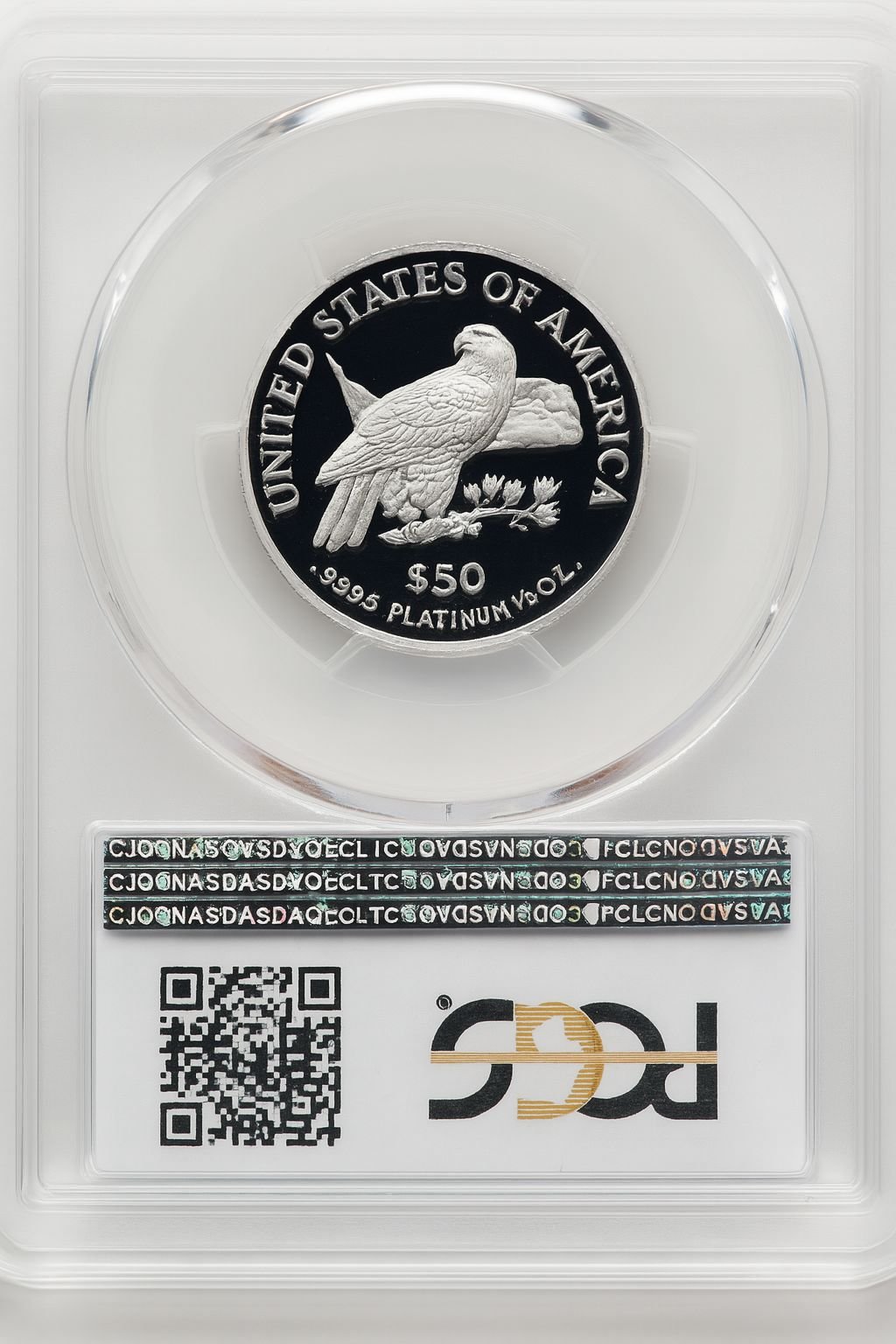 2003-W $50 Half-Ounce Platinum Eagle Blue Gradient PCGS PR70 (520203167) - Image 2
