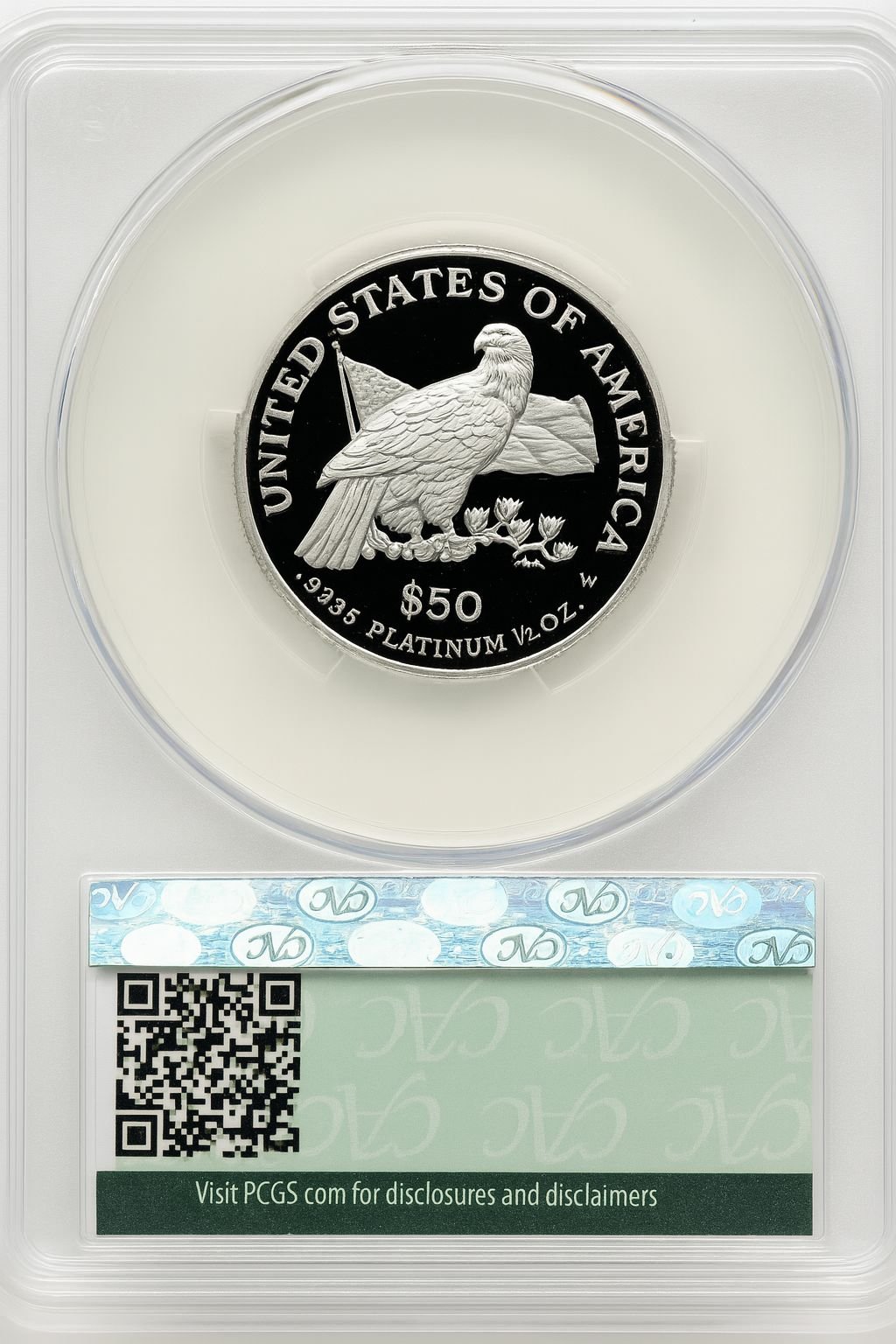 2003-W $50 Half-Ounce Platinum Eagle Brown Label CACG PR70 - Image 2