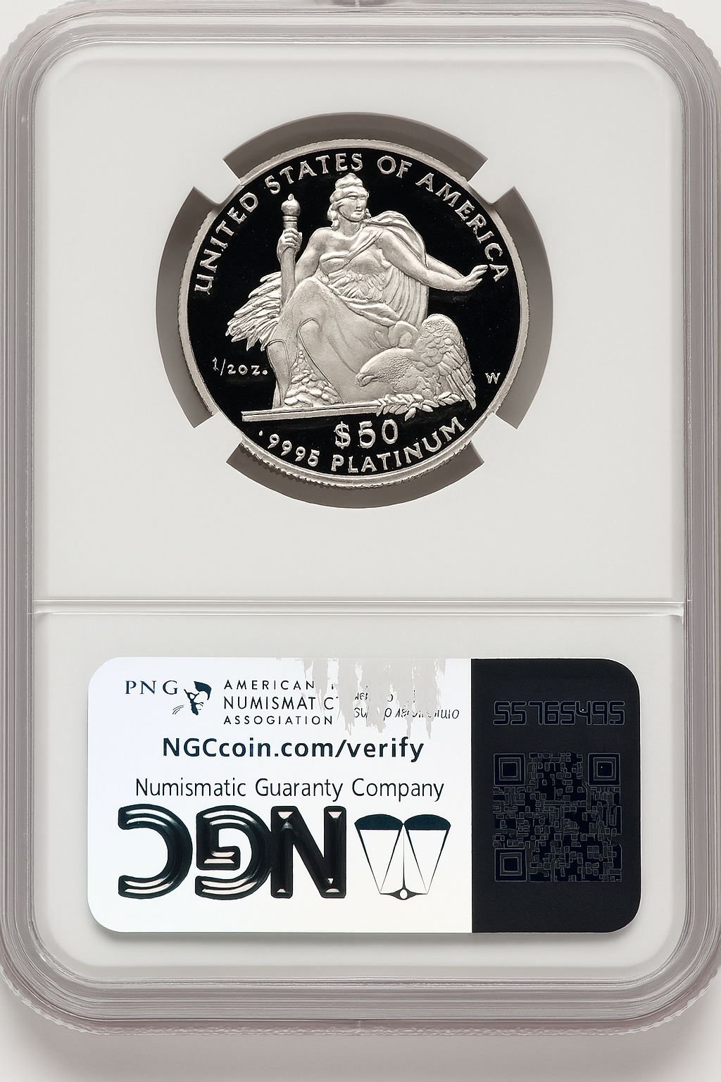 2004-W P$50 Half-Ounce Platinum Eagle Brown Label NGC PF70 - Image 2