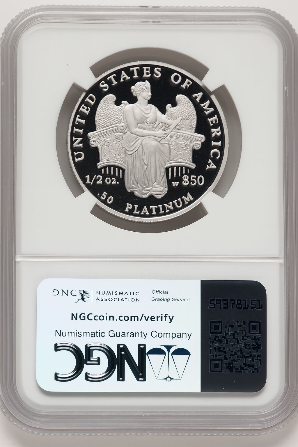 2006-W $100 One-Ounce Platinum Eagle Statue of Liberty Brown Label NGC PF70 (774692008) - Image 2