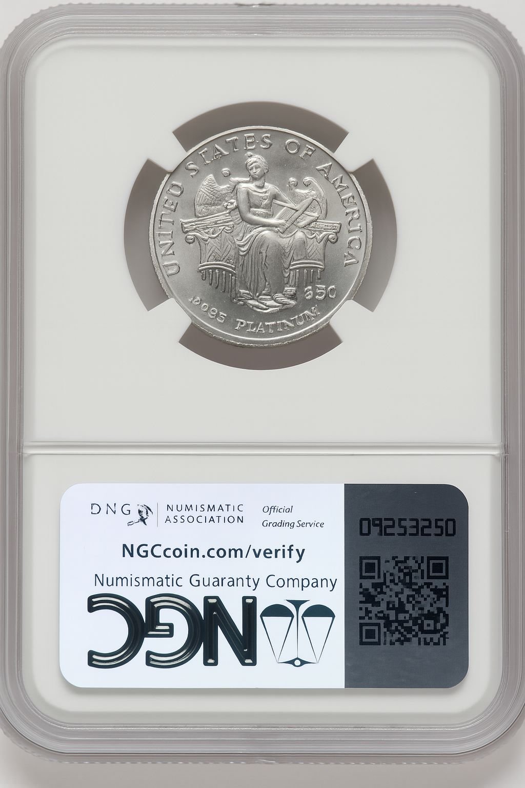 2006-W $25 Quarter-Ounce Platinum Eagle Burnished Brown Label NGC MS70 - Image 2