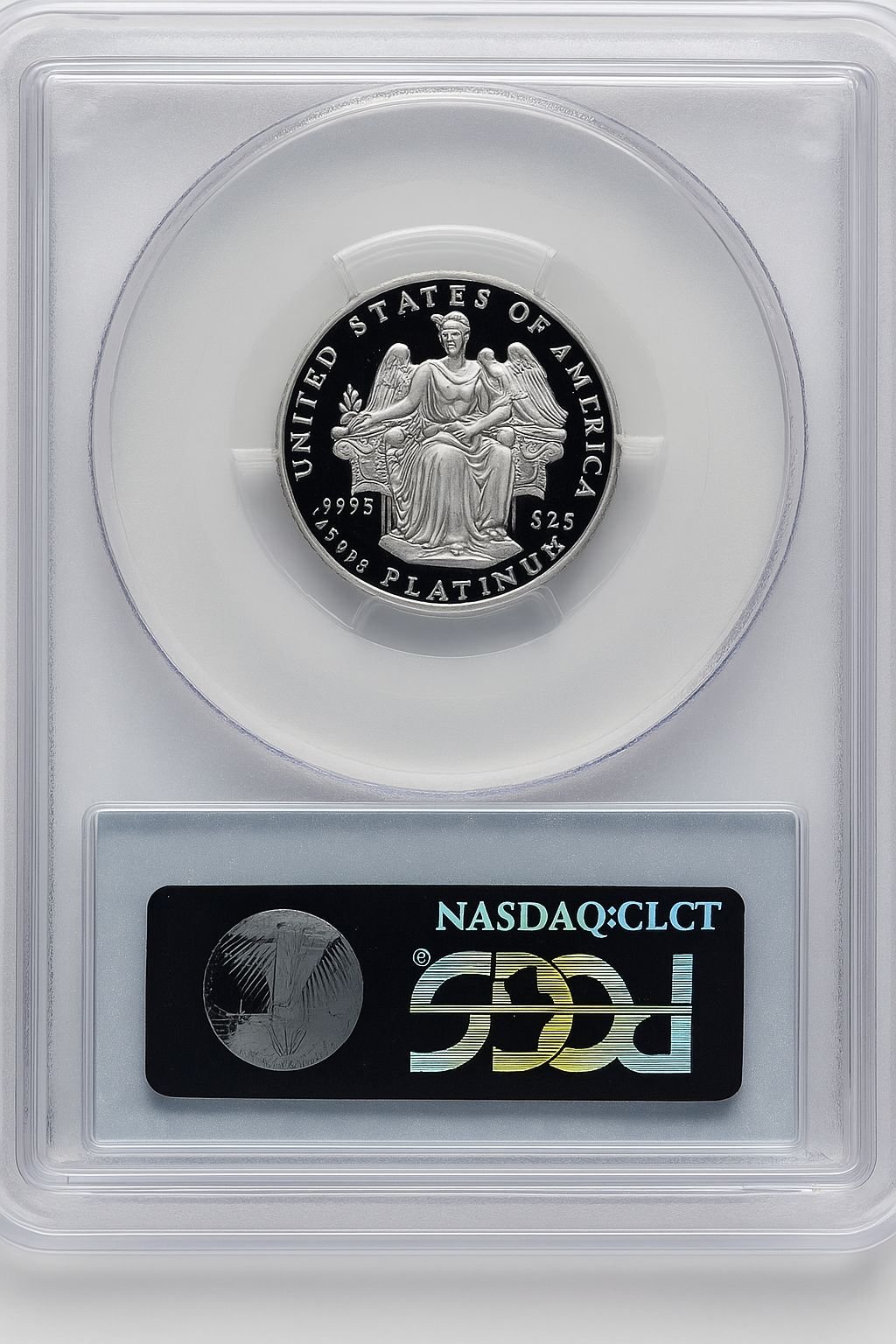 2006-W $25 Quarter-Ounce Platinum Eagle Statue of Liberty Blue Gradient PCGS PR70 - Image 2