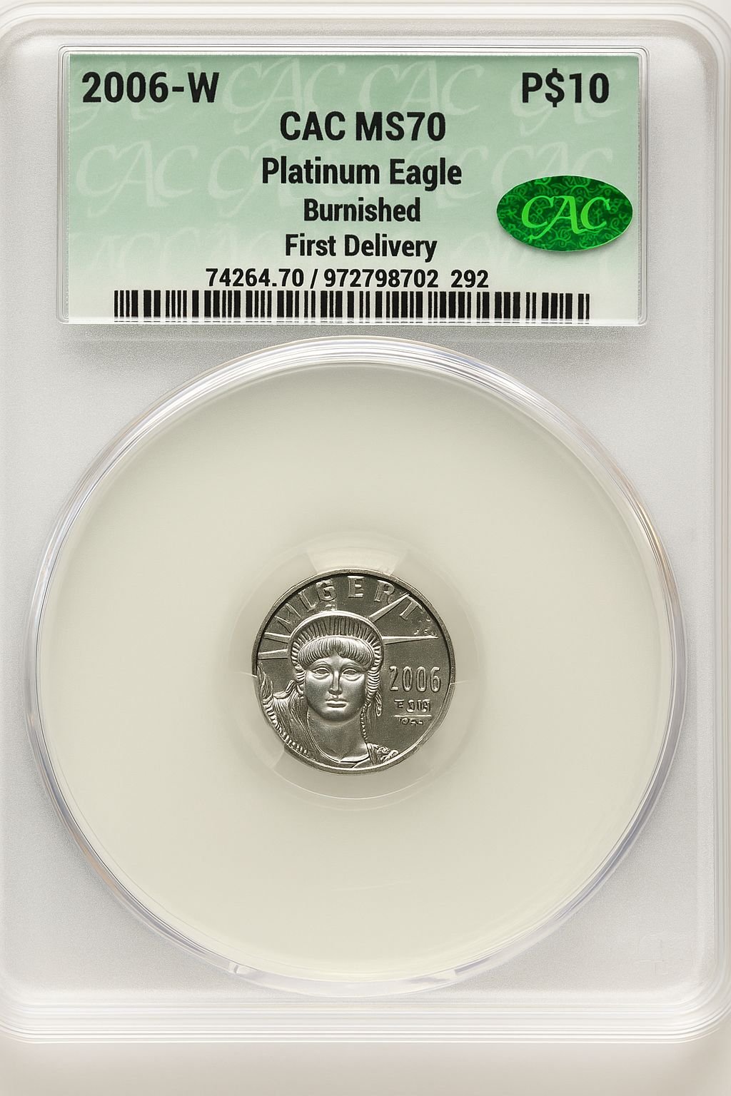 2006-W Burnished Platinum 4-Coin Set CACG MS70