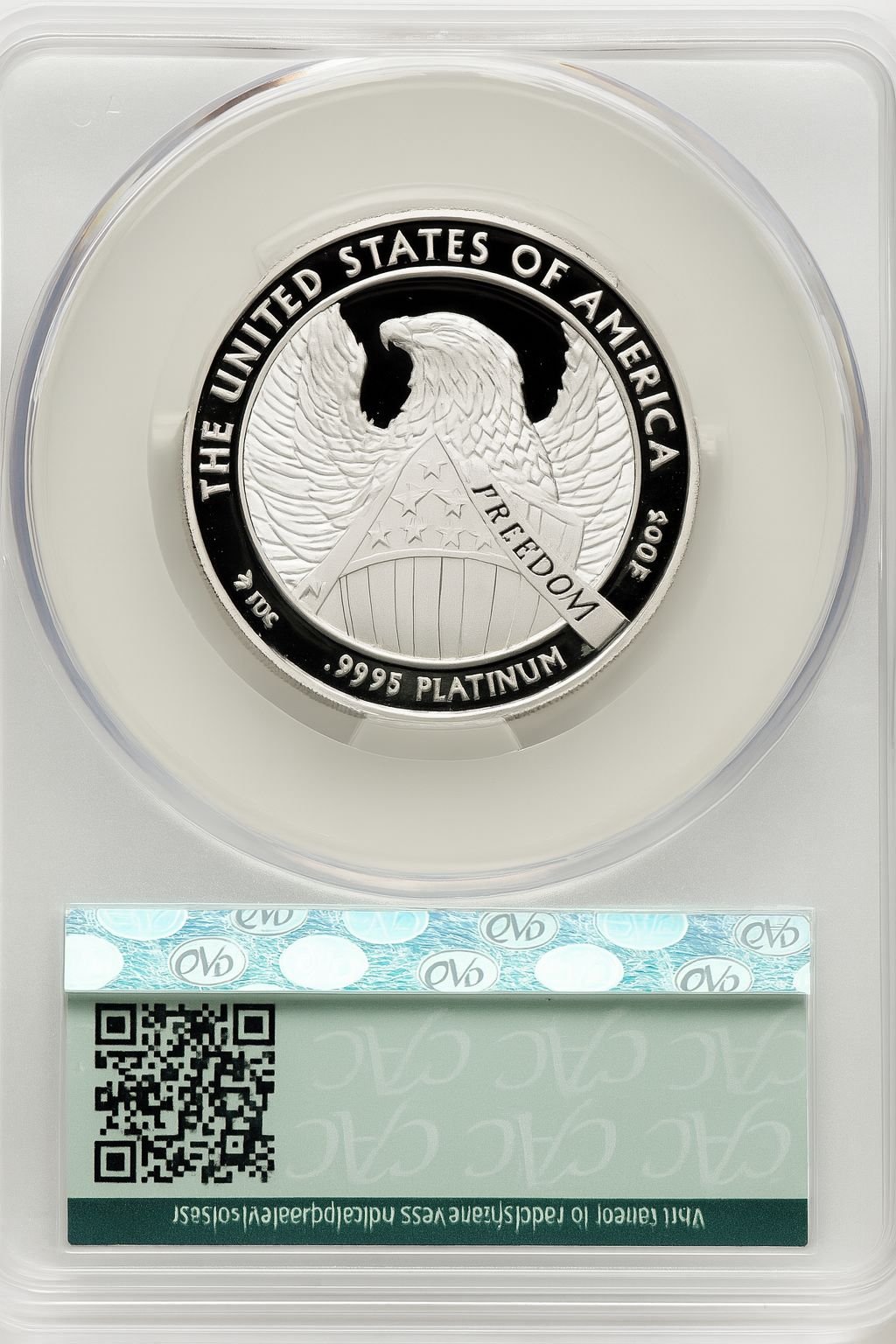 2007-W $100 One-Ounce Platinum Eagle Statue of Liberty CACG PR70 - Image 2