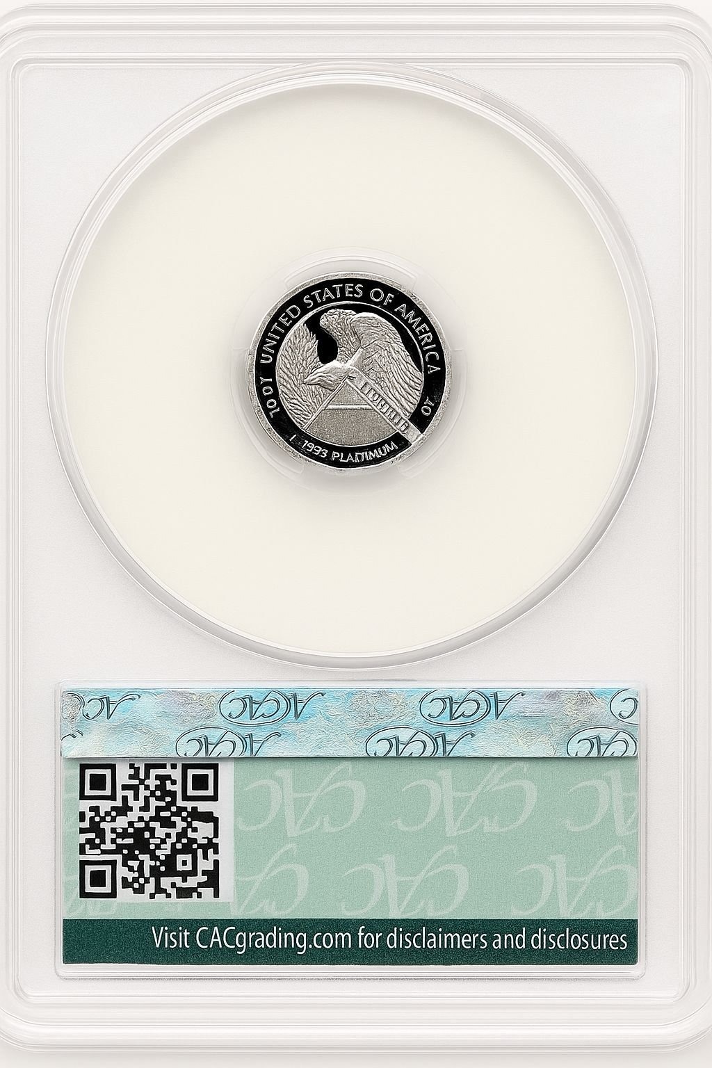 2007-W $10 Tenth-Ounce Platinum Eagle Brown Label CACG PR70 - Image 2