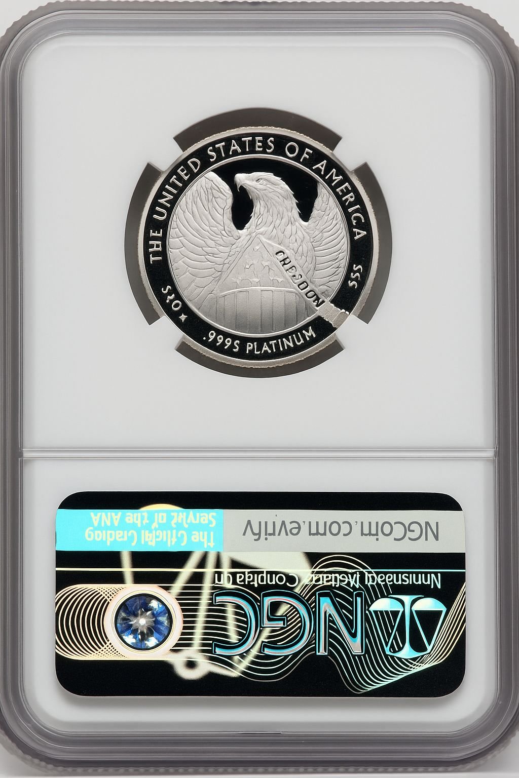 2007-W $50 Half-Ounce Platinum Eagle Statue of Liberty Brown Label CACG PR70 (759998008) - Image 2