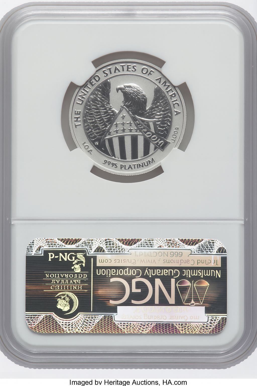 2007-W $50 Half-Ounce Platinum Reverse Proof 10th Anniversary NGC PF70 - Image 2