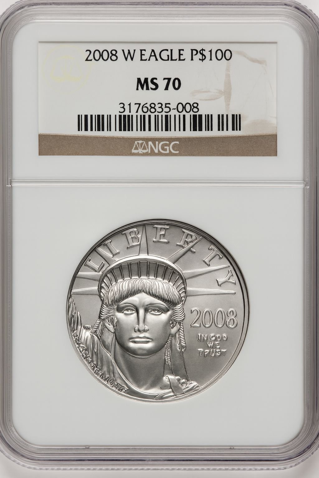 2008-W $100 One-Ounce Platinum Eagle NGC MS70 (519589017)