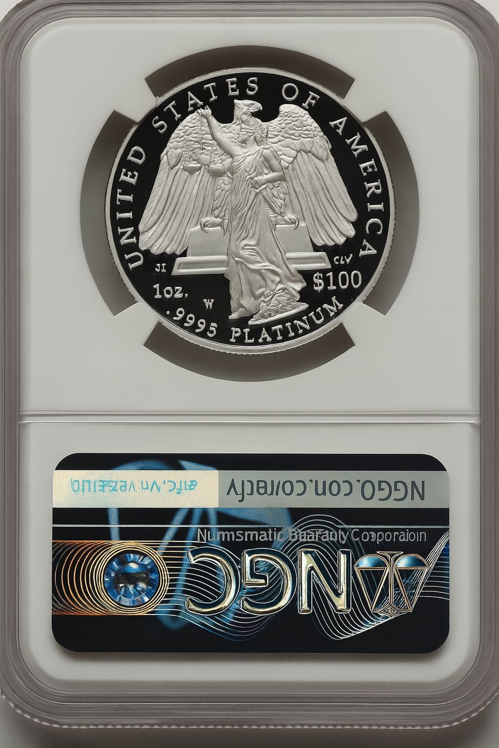 2008-W $100 One-Ounce Platinum Eagle Statue of Liberty Mike Castle NGC PF70 - Image 2